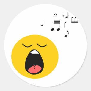 zanger ronde sticker