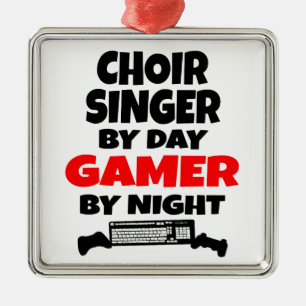 Zanger van het koor Day Gamer by Night Metalen Ornament