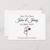 Zanger Vocalist Muzikant Wedding Save The Date (Voorkant / Achterkant)