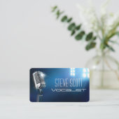 Zanger, zanger, solo, performance entertainment visitekaartje (Staand voorkant)