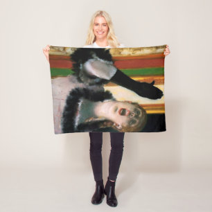 Zangeres met een handschoen, Edgar Degas Fleece Deken