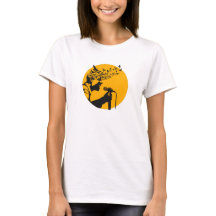 Zangeres Silhouet met vogels