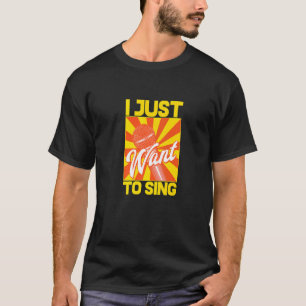 Zangermicrofoon voor karaoke t-shirt
