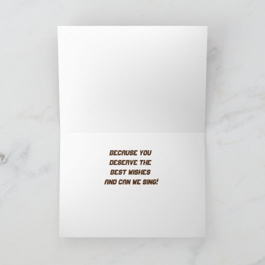 ZANGKAMELEN ZINGEN ** GELUKKIGE VERJAARDAG ** KAART (Binnen)