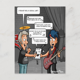 Zangmuziek Humor Grappige Woordspeling Ansichtkaar Briefkaart
