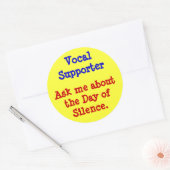 zangvocalist ronde sticker (Envelop)