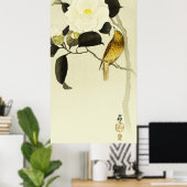 Zangvogel & Camelia Poster (Thuiskantoor)