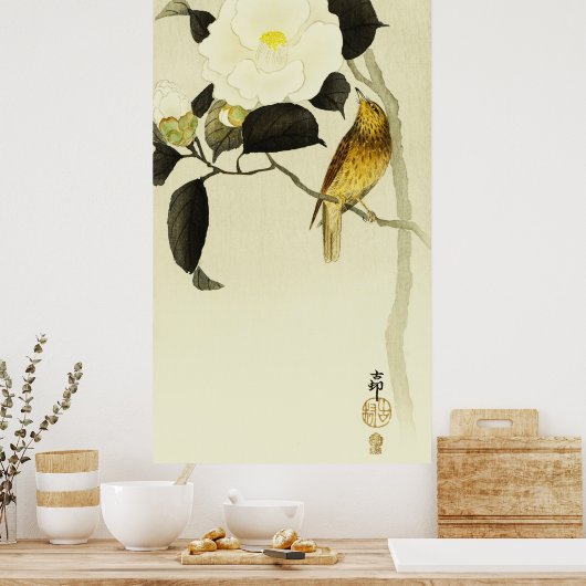 Zangvogel & Camelia Poster (Keuken)