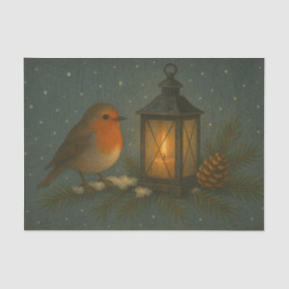 Zangvogel met warm lantaarntissuepapier tissuepapier