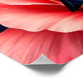 Zangvogel neergestreken te midden van heldere bloe poster (Hoek)