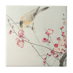 Zangvogel op Bloesemtak door Ohara Koson Tegeltje