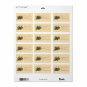  zangvogels en Holly-Adresetiketten Etiket (Full Sheet)