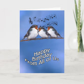 Zangvogels met lucht, Verjaardag van ons allemaal, Kaart (Voorkant)