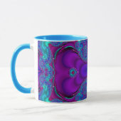 ~ Zany 3D ~ JOYCE de Mug bleu, vert et mauve (Gauche)