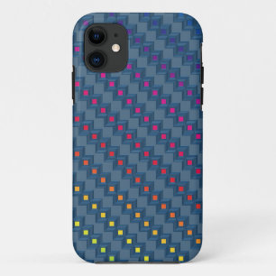 Zany abstracte vierkanten iPhone 11 hoesje