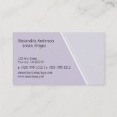 Zany Hip Zebra Imprimer Cartes de visite (lilas) (Dos)