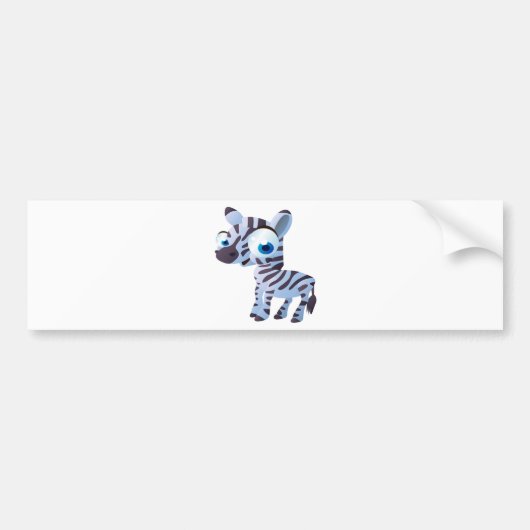 Zany The Zebra Bumpersticker (Voorkant)