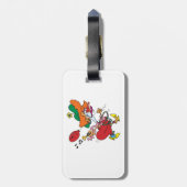 Zany Woman Running Clown Bagagelabel (Achterkant verticaal)