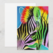 Zany Zebra Feestdagenkaart (Voorkant / Achterkant)