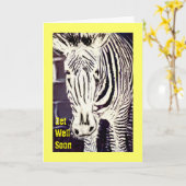 Zany Zebra, wordt snel beter Kaart (Gele Bloem)