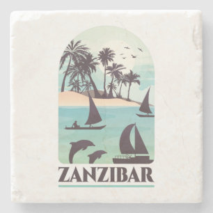 Zanzibar Africa  Stenen Onderzetter