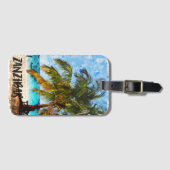 Zanzibar Afrika Tropische strandreizen Bagagelabel (Voorkant (horizontaal))