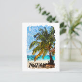 Zanzibar Afrika Tropische strandreizen Briefkaart (Staand voorkant)