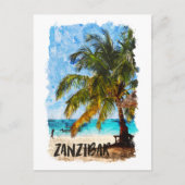 Zanzibar Afrika Tropische strandreizen Briefkaart (Voorkant)