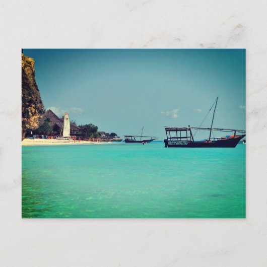 Zanzibar Beach, Afrika Briefkaart (Voorkant)
