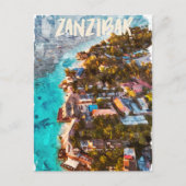 Zanzibar Tansania Ocean Uitzicht Reizen Briefkaart (Voorkant)
