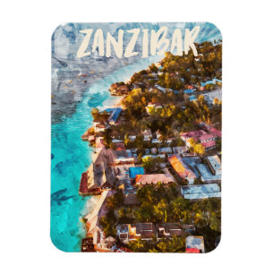 Zanzibar Tansania Ocean Uitzicht Reizen Magneet