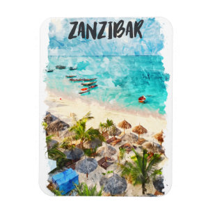 Zanzibar Tansania Vintage reisfoto Magneet