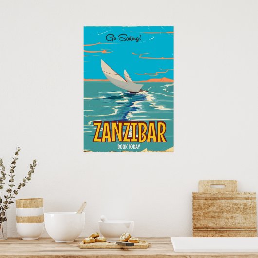 Zanzibar vintage poster (Keuken)