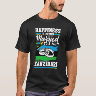 Zanzibar Vlag geluk wordt getrouwd met een Zanz T-shirt