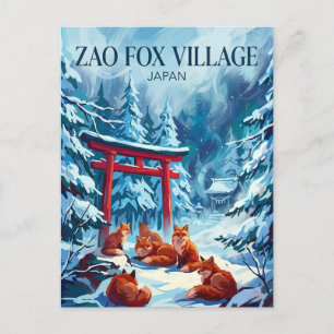 Zao Fox Village Japan Briefkaart