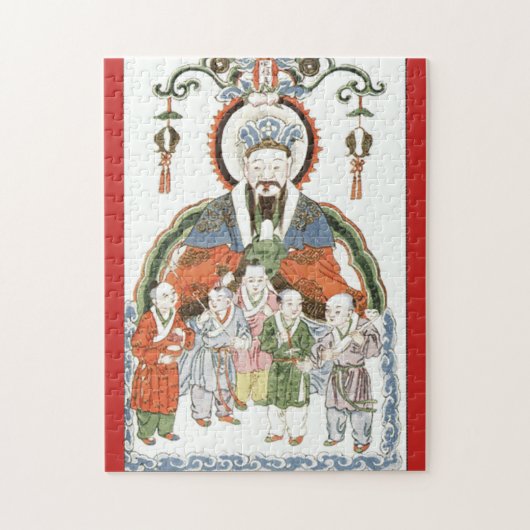 Zao Jun Chinese Kitchen god puzzle Legpuzzel (Verticaal)