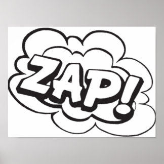 ZAP Comic Book Caption Poster