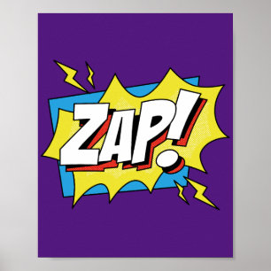 Zap! Elektrificerende Pop Art Comic Action Poster
