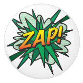 ZAP Fun Retro Comic Book Pop Art Keramische Knop (Voorkant)