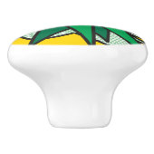 ZAP Fun Retro Comic Book Pop Art Keramische Knop (Zijkant)