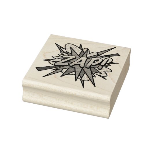 ZAP Fun Retro Comic Book Pop Art Rubberstempel (Stempel)