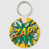 ZAP Fun Retro Comic Book Pop Art Sleutelhanger (Voorkant)