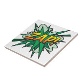 ZAP Fun Retro Comic Book Pop Art Tegeltje (Zijkant)