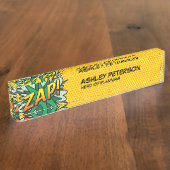 ZAP Fun Retro Stripboek Naambordje (Zijkant)