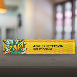 ZAP Fun Retro Stripboek Naambordje