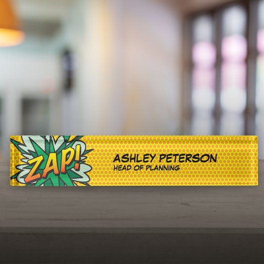 ZAP Fun Retro Stripboek Naambordje