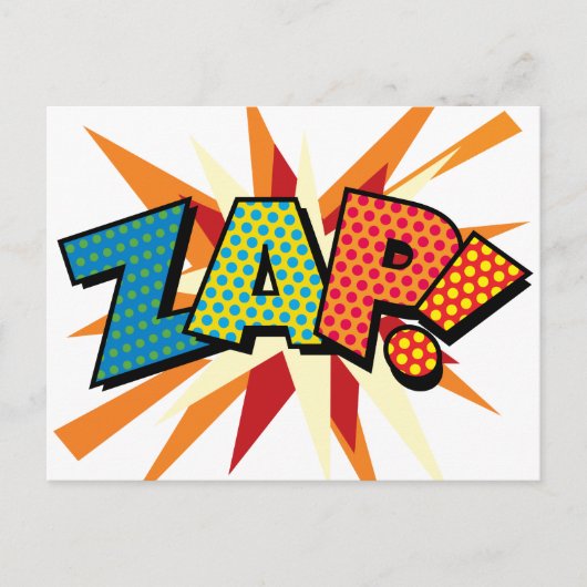 ZAP Fun Retro Stripboek Pop Art Briefkaart (Voorkant)