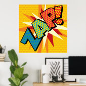ZAP Fun Retro Stripboek Pop Art Poster (Thuiskantoor)