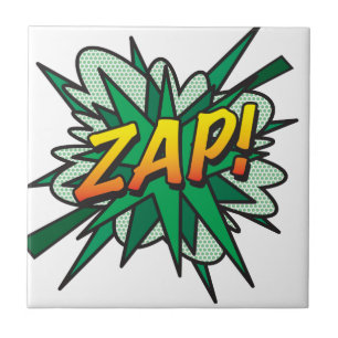 ZAP Fun Retro Stripboek Pop Art Tegeltje