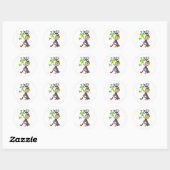 ZAP Girl Hero Ronde Sticker (Vel)